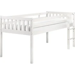 1-Persoons Bedden-Beliani PEIPIN - Kinderbed - Wit - 90 x 200 cm - Hout