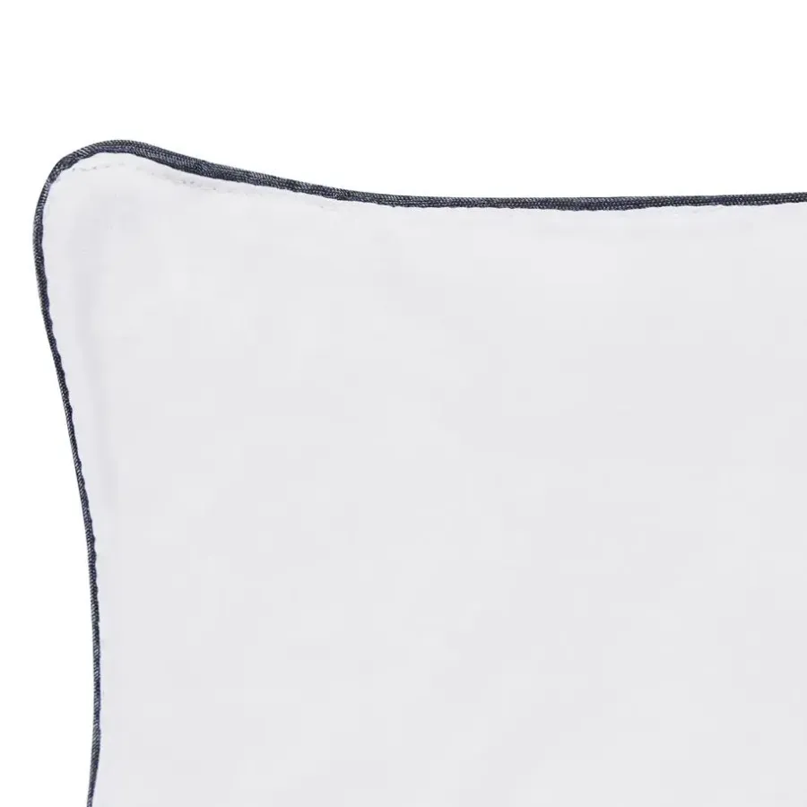 Hoofdkussens-Beliani PELISTER - 2x Hoofdkussen hoog - Wit - 40 x 80 cm - Japara