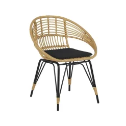 Bistro- & Balkonsets-Beliani PELLARO - Bistroset voor 2 - Natuurlijk - PE rotan