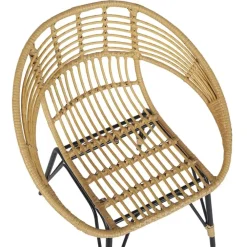 Bistro- & Balkonsets-Beliani PELLARO - Bistroset voor 2 - Natuurlijk - PE rotan