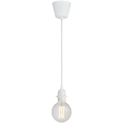 Pendels-Leen Bakker Pendel Basic E27 - wit - 100 cm