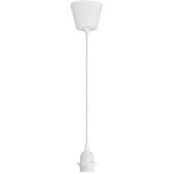 Pendels-Leen Bakker Pendel Basic E27 - wit - 100 cm