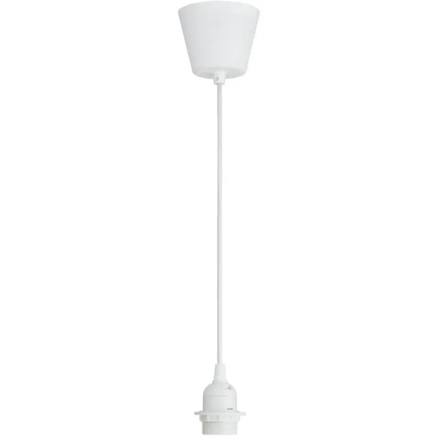 Pendels-Leen Bakker Pendel Basic E27 - wit - 100 cm