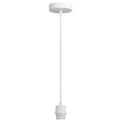Pendels-Leen Bakker Pendel hanglamp wit met schroefdraad voor kap - E27 - 100 cm