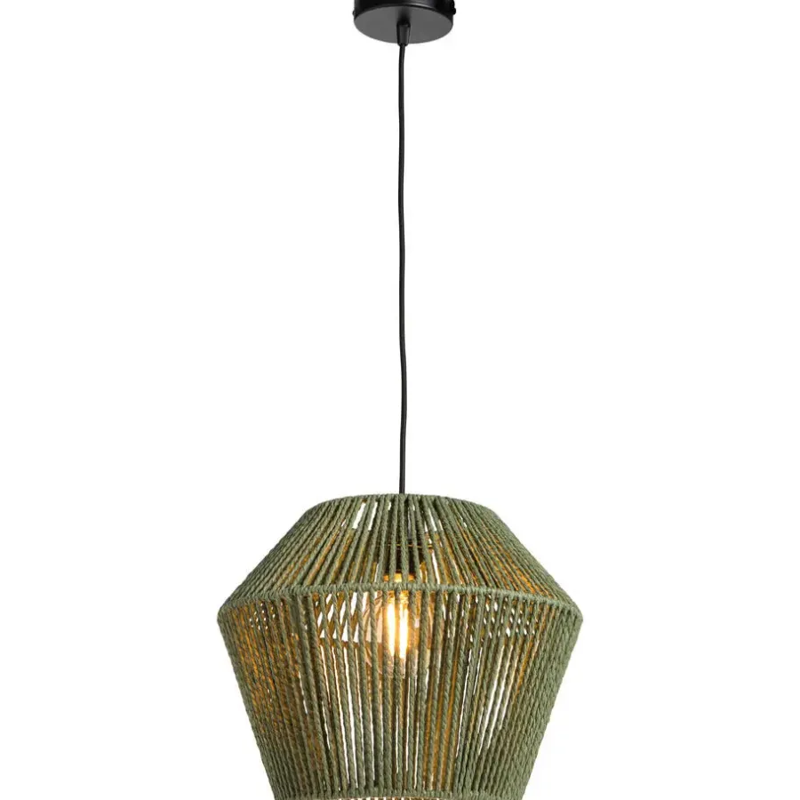 Leen Bakker Pendel hanglamp zwart met schroefdraad voor kap - E27 - 100 cm