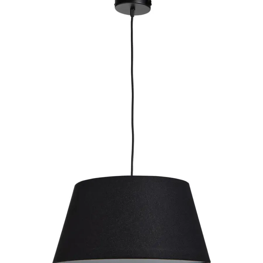 Leen Bakker Pendel hanglamp zwart met schroefdraad voor kap - E27 - 100 cm