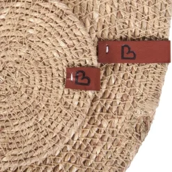 Placemats-Leen Bakker PEPPERBERRY - Set van 12 placemats en onderzetters - Natuurlijk - Jute