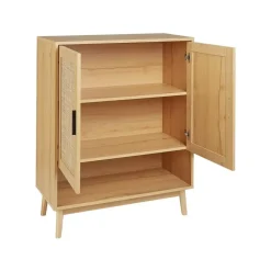Beliani PEROTE - Dressoir - Lichte houtkleur - Rotan