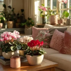 Planten|Tuinplanten-Plant in a Box Perzisch cyclaam - Set van 6 - Cyclamen persicum - Hoogte 10-20cm - ⌀9cm