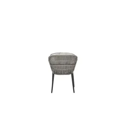 Tuinstoelen-Garden Impressions Pescara dining fauteuil - carbon black - rope taupe - desert sand