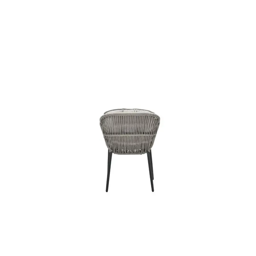 Tuinstoelen-Garden Impressions Pescara dining fauteuil - carbon black - rope taupe - desert sand