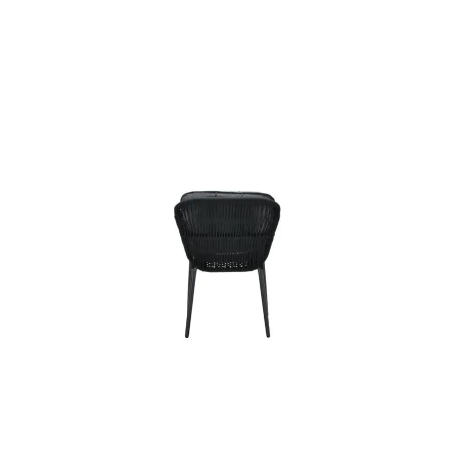 Tuinstoelen-Garden Impressions Pescara dining fauteuil - carbon black -rope black - mystic grey