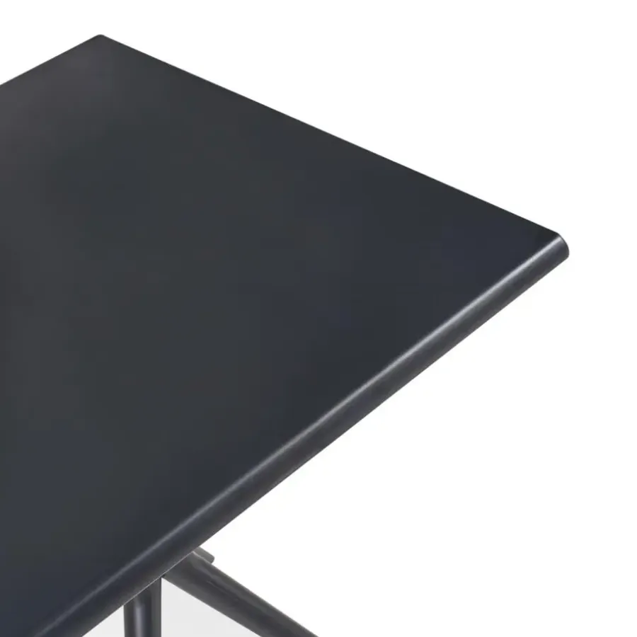 Tuintafels-Beliani PIAVE - Tuintafel - Zwart - 70 x 70 cm - Synthetisch materiaal