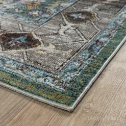 Muratap Picasso Pablo Vintage Vloerkleed Groen / Multi Laagpolig - 300x400 CM