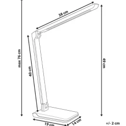 Bureaulampen|Bureaulampen-Leen Bakker PICTOR - Bureaulamp LED - Donkergrijs - Synthetisch materiaal
