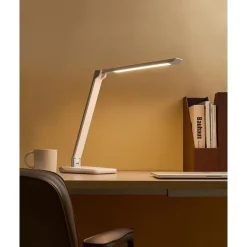 Leen Bakker PICTOR - Bureaulamp LED - Wit - Synthetisch materiaal