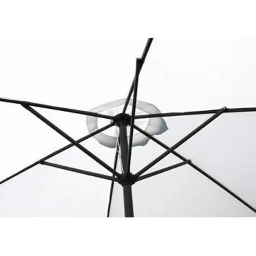 PimXL Luxe 6-ribs Parasol - Ø300cm - Wit
