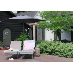 PimXL Luxe 6-ribs Parasol - Ø300cm - Antraciet