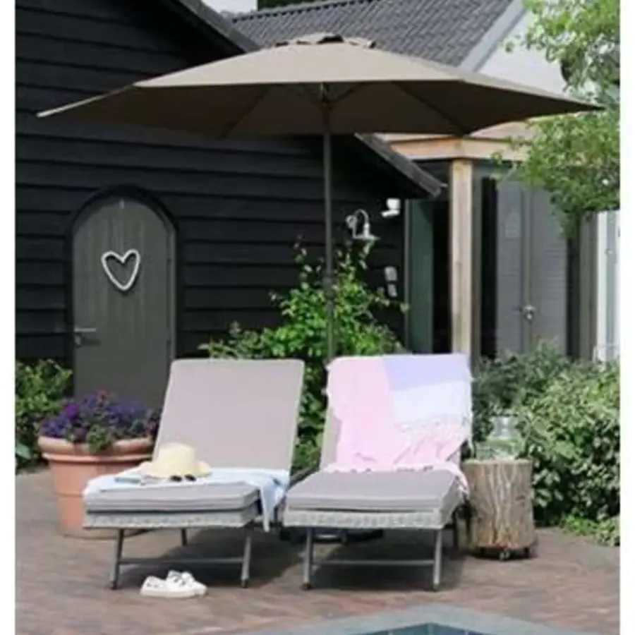 Parasols-PimXL Luxe 6-ribs Parasol - Ø300cm - Taupe