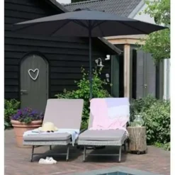 PimXL Luxe 8-ribs Parasol - Ø300CM - Antraciet