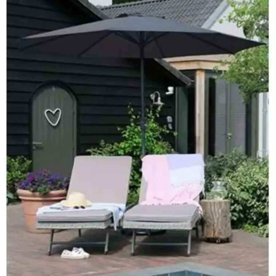 PimXL Luxe 8-ribs Parasol - Ø300CM - Antraciet