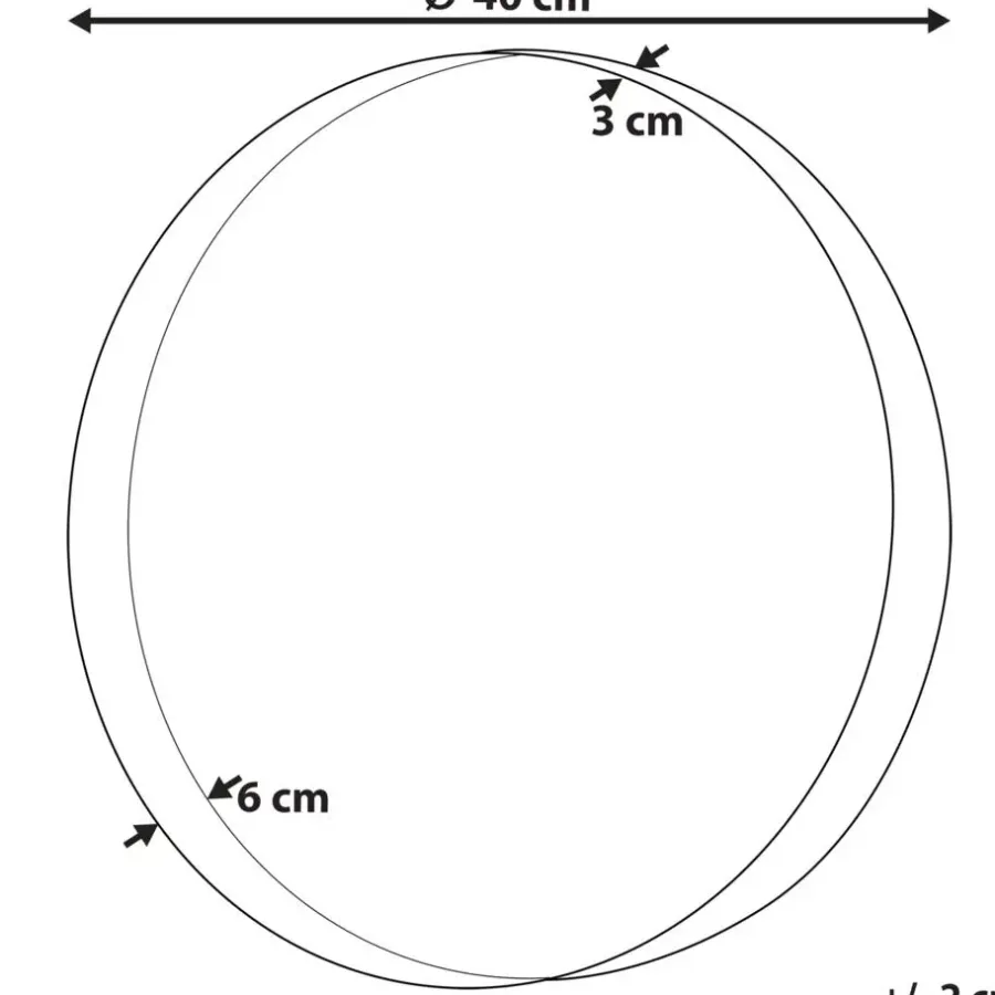 Spiegels-Beliani PINEY - Wandspiegel - Koper - Metaal