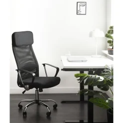 Beliani PIONEER II - Bureaustoel - Zwart - Polyester