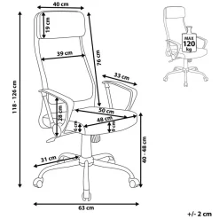 Beliani PIONEER II - Bureaustoel - Zwart - Polyester