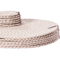 Placemats-Leen Bakker PIPTURUS - Set van 12 placemats en onderzetters - Natuurlijk - Jute