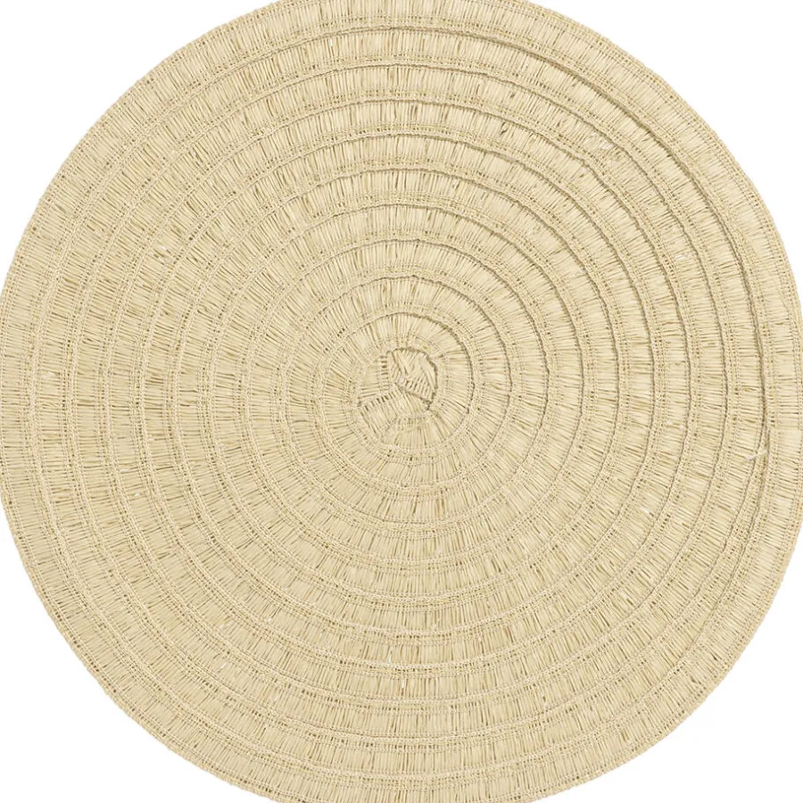 Placemats-Leen Bakker Placemat Emory - taupe - Ø38 cm (1 stuk)