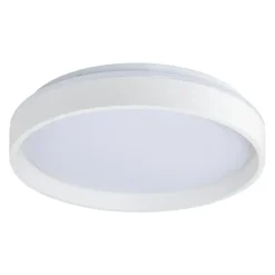 Leen Bakker Plafonniere Claus LED - wit metaal/kunststof - 7,5xØ39 cm