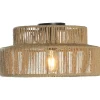 Plafondlampen-Leen Bakker Plafonniere Willow - naturel papier - E27 - 18xØ35 cm