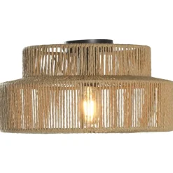 Plafondlampen-Leen Bakker Plafonniere Willow - naturel papier - E27 - 18xØ35 cm