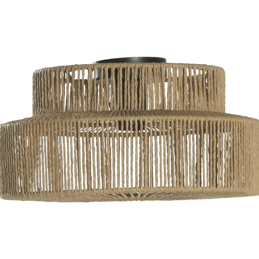 Plafondlampen-Leen Bakker Plafonniere Willow - naturel papier - E27 - 18xØ35 cm