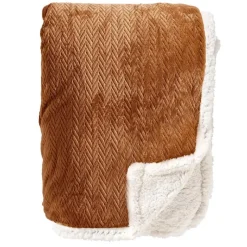 Plaids-Sierkussen.nl Plaid Bobby - Tobacco Brown - 150x200 cm