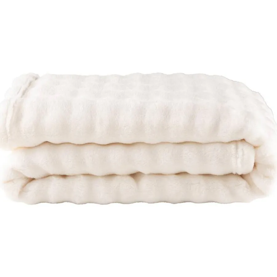 Leen Bakker Plaid Brylin - off-white - 130x170 cm
