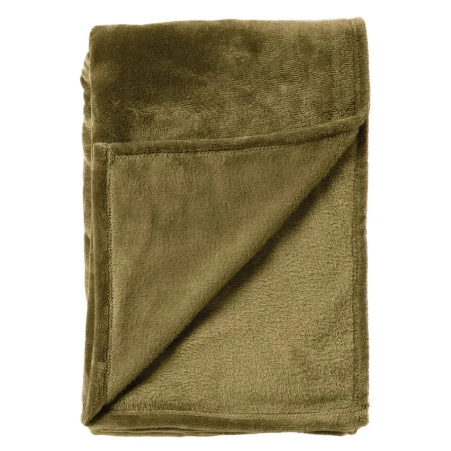Plaids-Sierkussen.nl Plaid Charlie - Military Olive - 200x220 cm