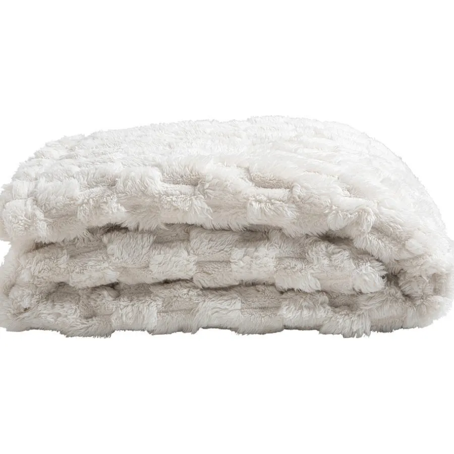 Leen Bakker Plaid Dente - off-white - 130x170 cm