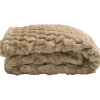 Leen Bakker Plaid Dente - zand - 130x170 cm