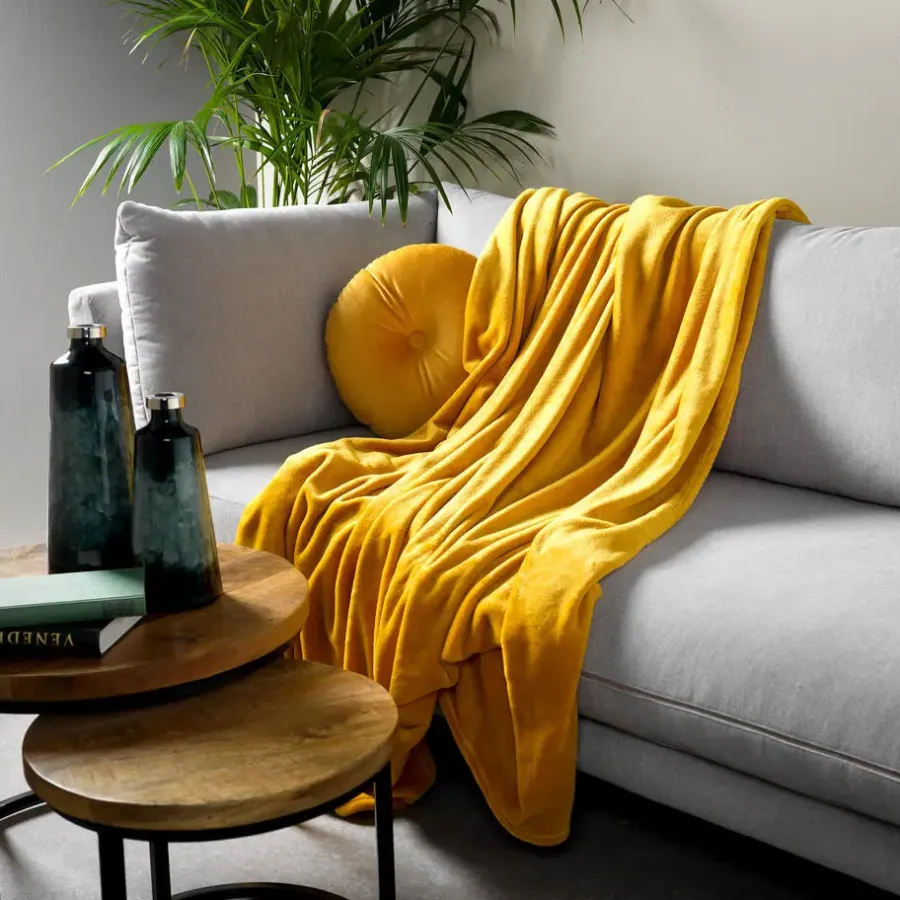 Plaids-Sierkussen.nl Plaid Harvey - Golden Glow - 150x200 cm