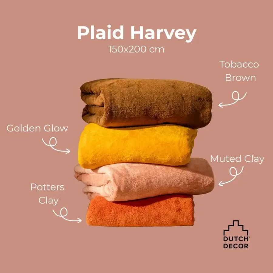 Plaids-Sierkussen.nl Plaid Harvey - Muted Clay - 150x200 cm