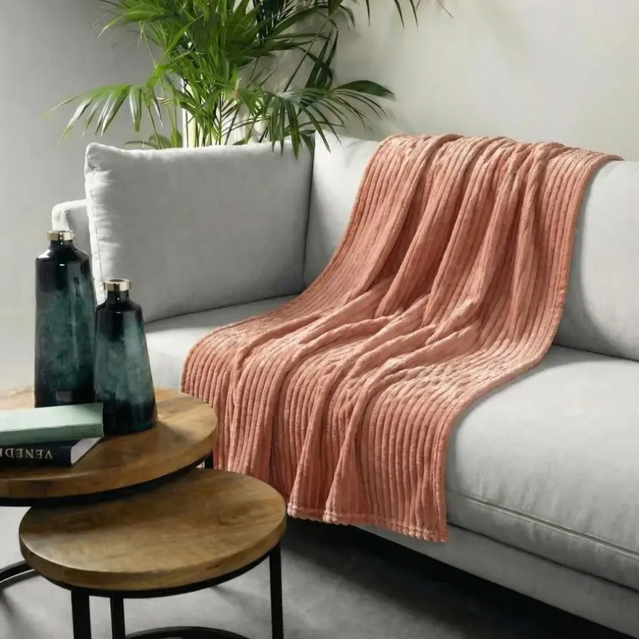 Sierkussen.nl Plaid Marthy - Muted Clay - 140x180 cm