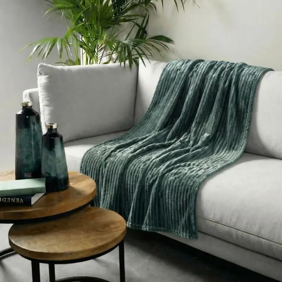 Sierkussen.nl Plaid Marthy - Sagebrush Green - 140x180 cm
