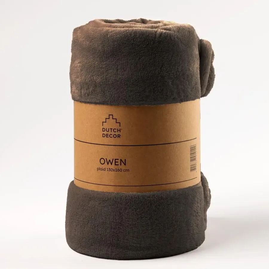 Plaids-Sierkussen.nl Plaid Owen - Chocolate Martini - 130x160 cm