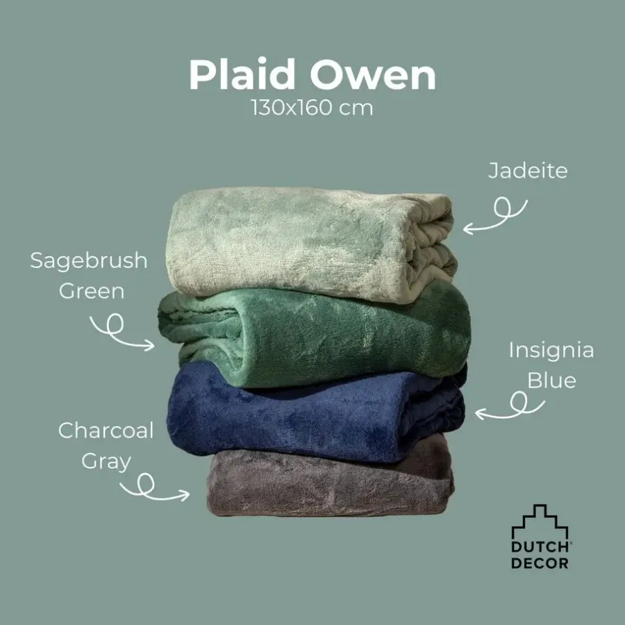 Sierkussen.nl Plaid Owen - Insignia Blue - 130x160 cm