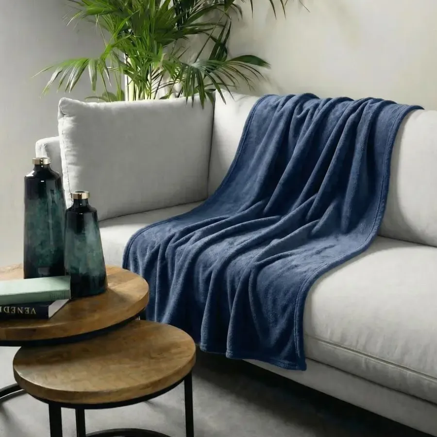 Sierkussen.nl Plaid Owen - Insignia Blue - 130x160 cm