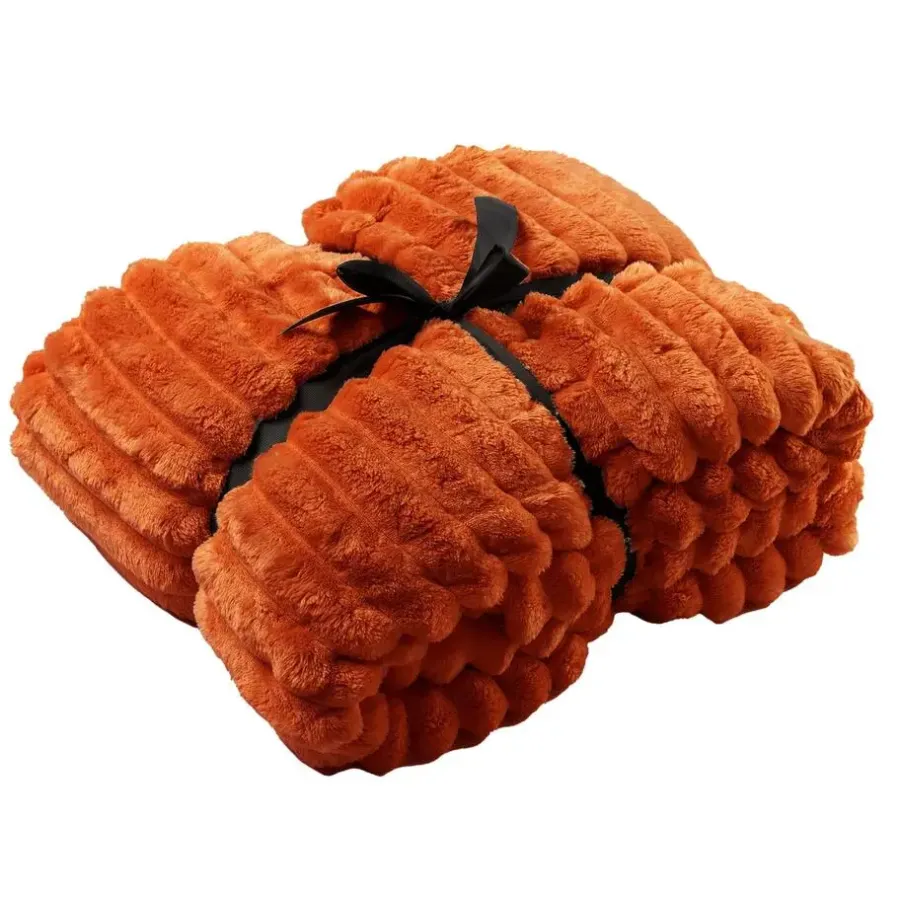 Sierkussen.nl Plaid Ricky - Potters Clay - 150x200 cm