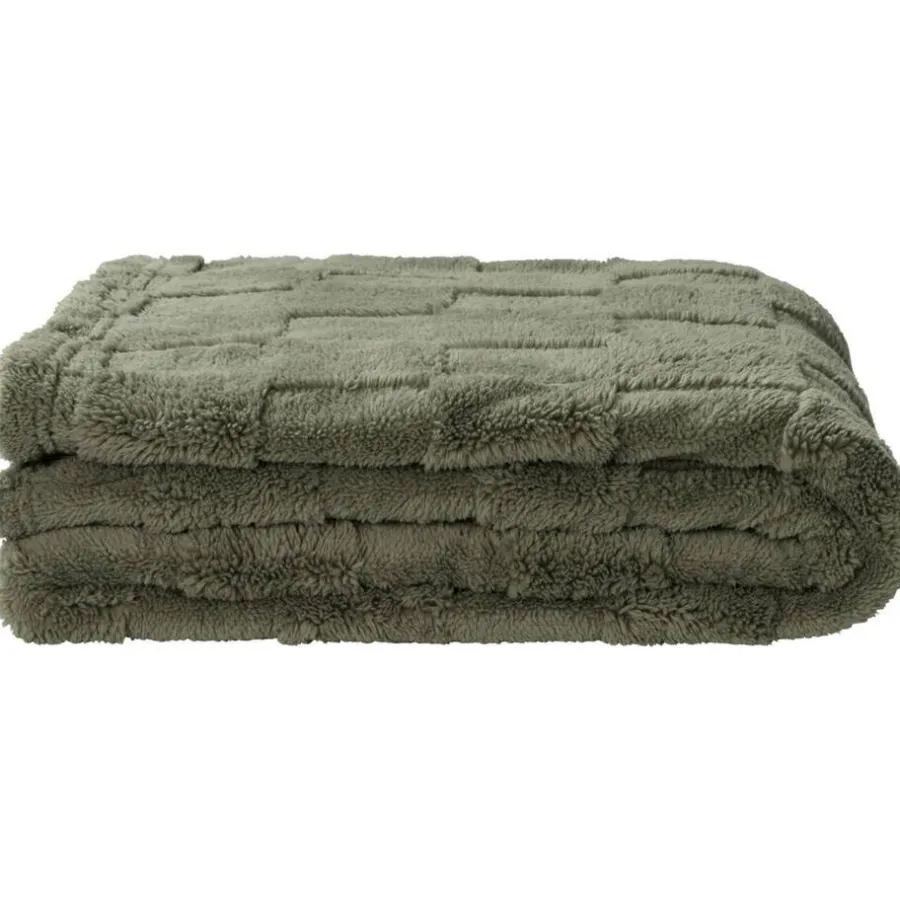 Leen Bakker Plaid Sjors - groen - 130x170 cm
