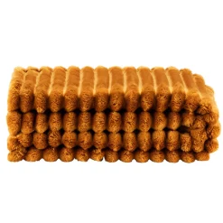 Plaids-Leen Bakker Plaid Zaira - caramel - 130x170 cm