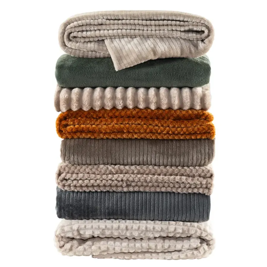 Leen Bakker Plaid Zaira - zand - 130x170 cm